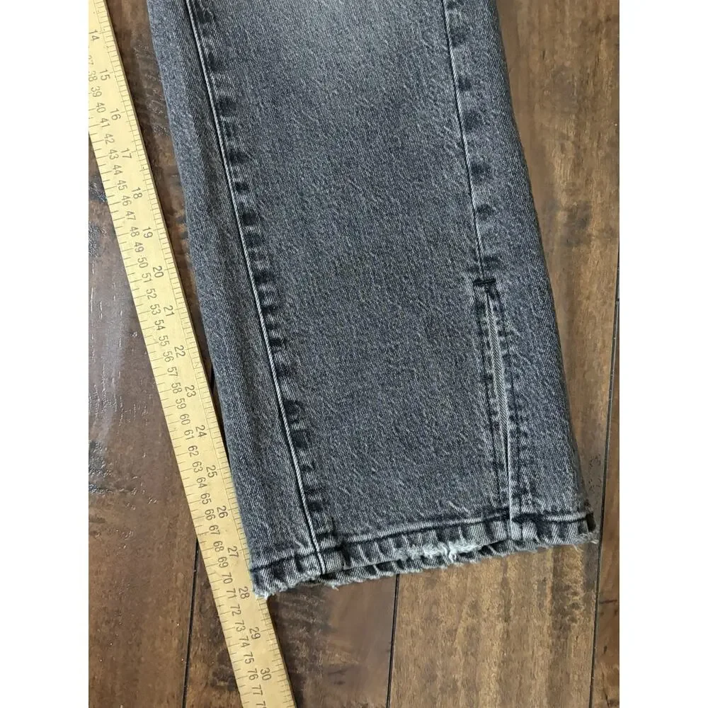 Good American |High-Waist Grey Split-Hem Women's Jeans